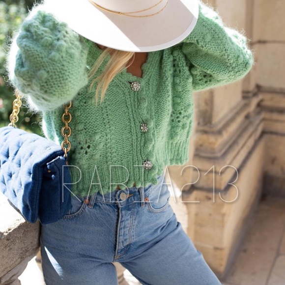 Zara Sweaters - LAST 1! 🔥 BLOGGERS FAVZARA STRUCTURED KNIT JEWEL JACKET